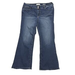 Angels Forever Young Womens Curvy Bootcut Jeans Size 18W (40x29.5 Fit) Dark Wash